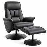 Fauteuil TV pivotant et son repose-pieds
