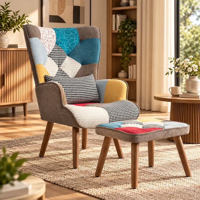 Fauteuil design patchwork