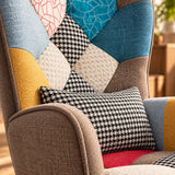 Fauteuil design patchwork coloré