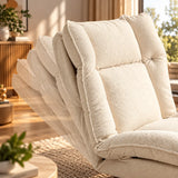 Fauteuil pivotant avec dossier Inclinable beige