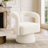 Fauteuil pivotant design italien blanc