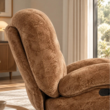 Fauteuil pivotant et inclinable marron