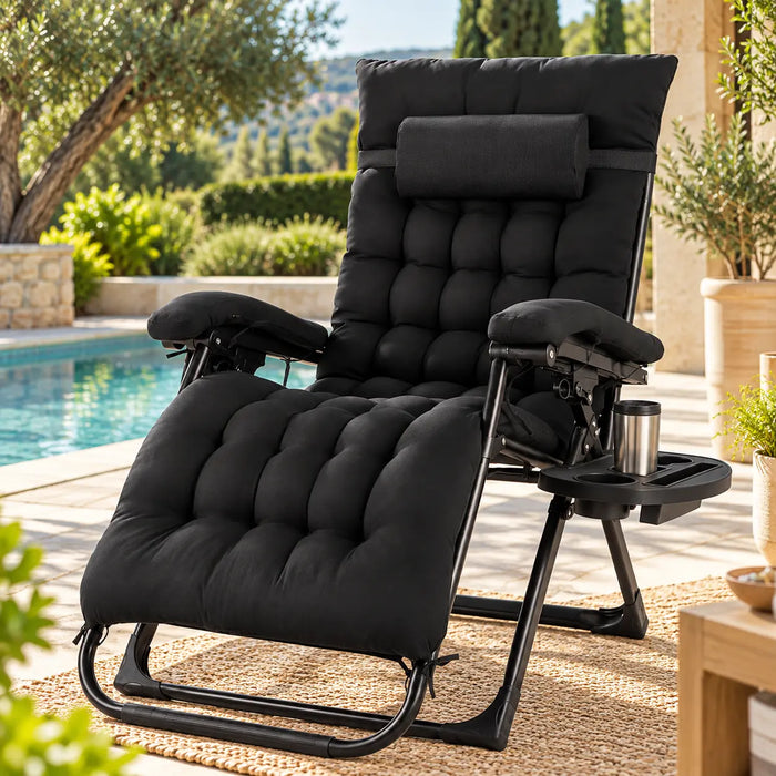Fauteuil relax de jardin avec coussin amovible