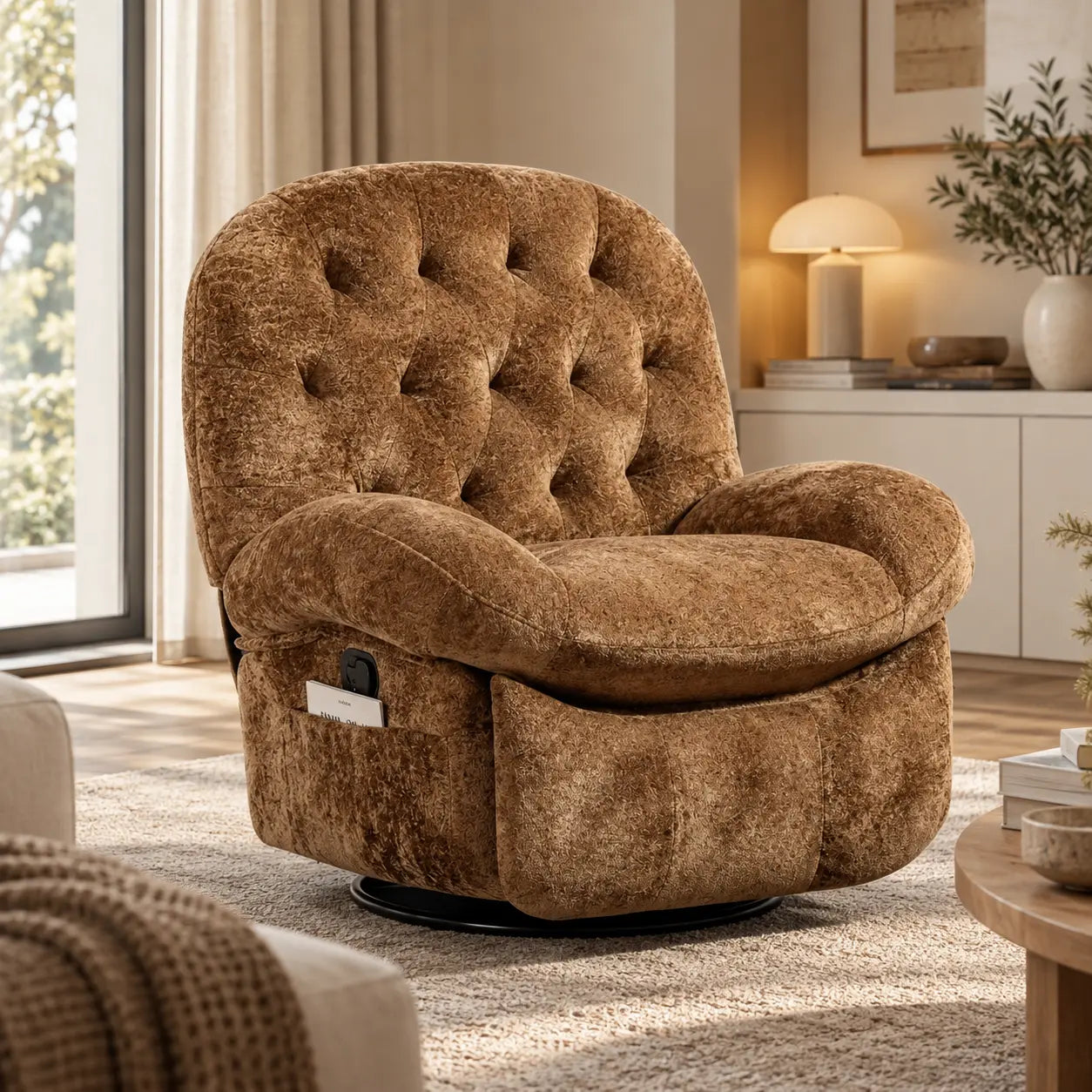 Fauteuil relax pivotant et inclinable