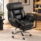 Fauteuil à roulettes en similicuir