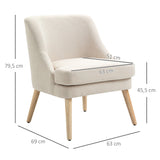 Fauteuil scandinave beige
