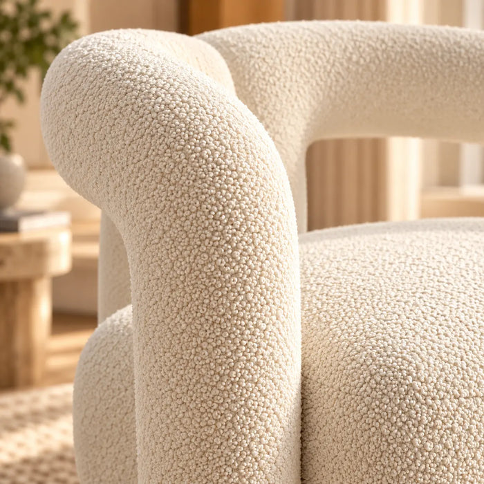 Fauteuil pivotant design blanc