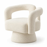 Fauteuil pivotant design beige