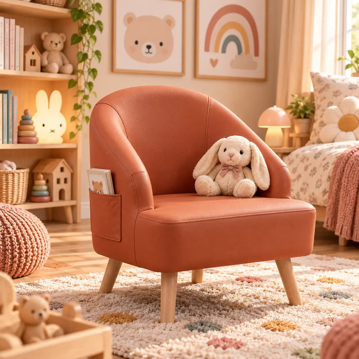 Fauteuil enfant chic terracotta