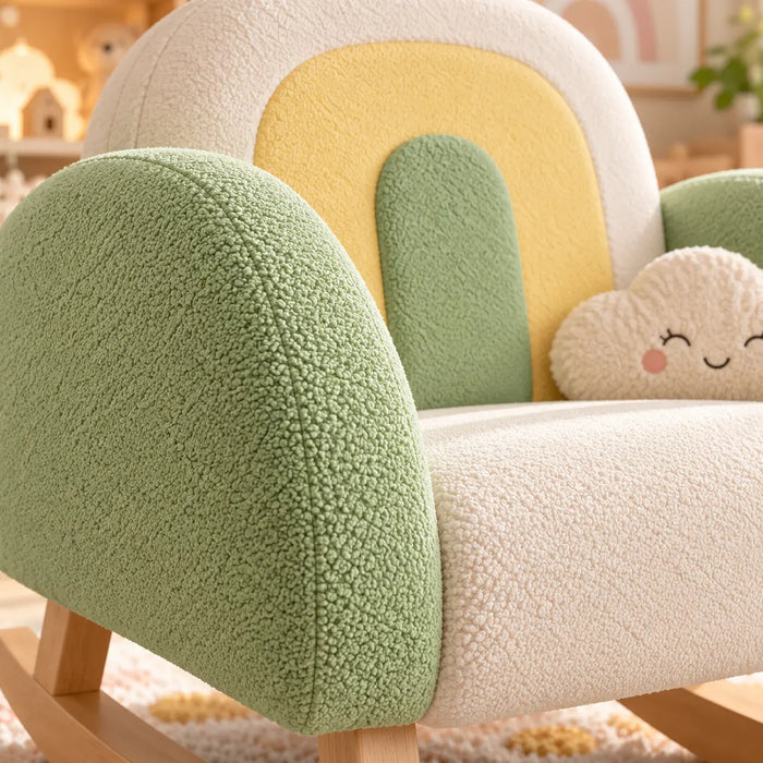 Fauteuil à bascule enfant vert