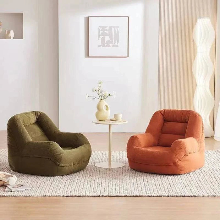Fauteuil en corduroy Cazamoon, meuble de salon et balcon, style cosy pour appartement ou chambre, assise confortable et moderne