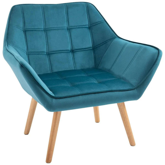 Fauteuil design relax Cazamoon.com avec cadre en bois, coussin rembourré et repose-pieds pour un confort élégant.