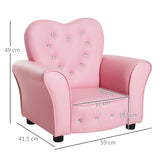 Fauteuil enfant motif cœur